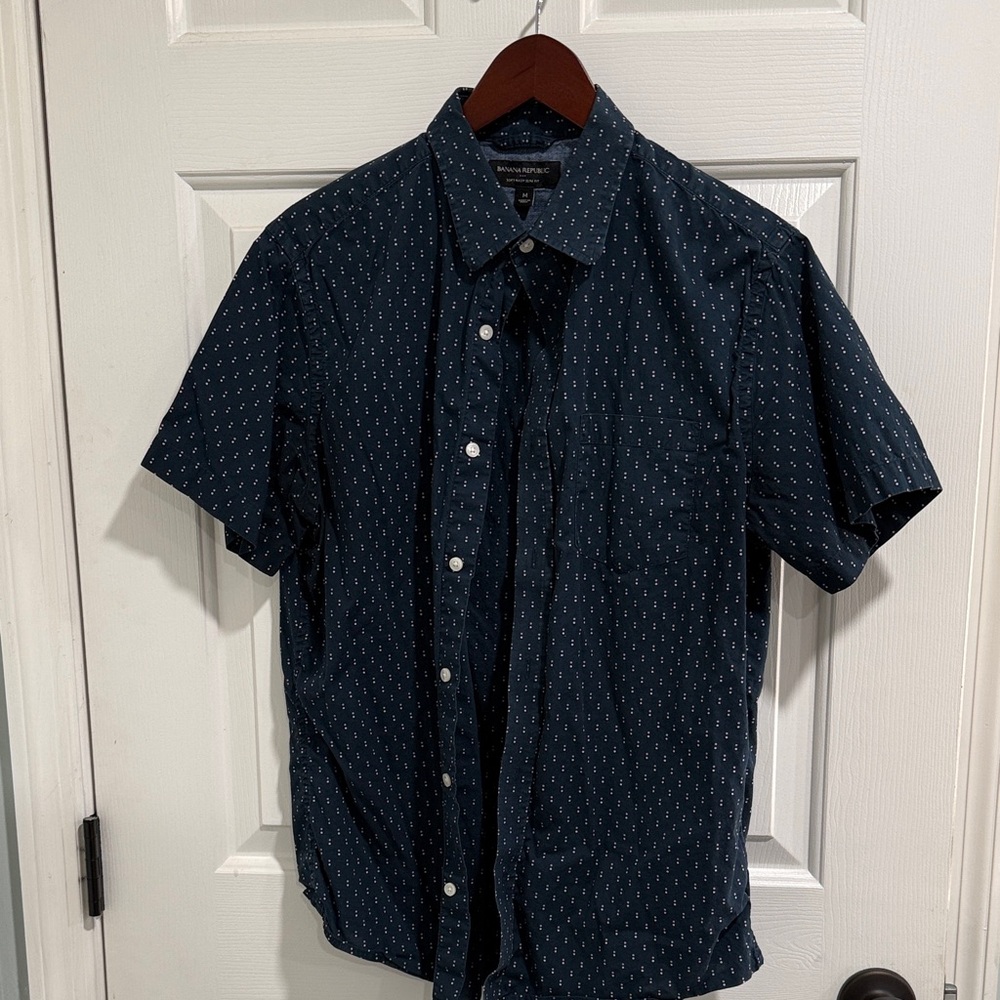 Banana Republic Dark Blue Patterned Shirt